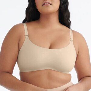 Knix Womens Evolution Bra 2 Reversible Nude Beige & Grey Seamless Unpadded